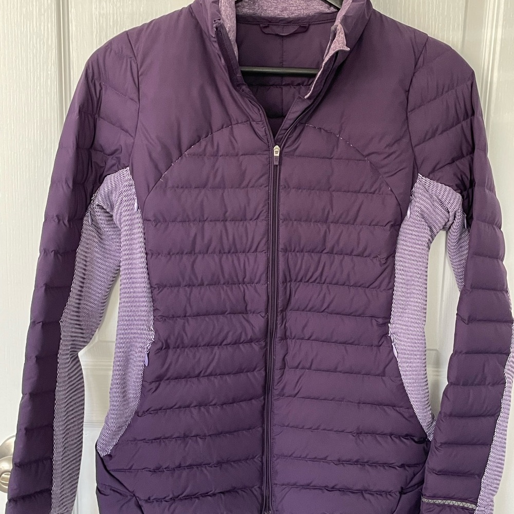 lululemon athletica Purple Quilted Puffer Jacket with Lilac Panels